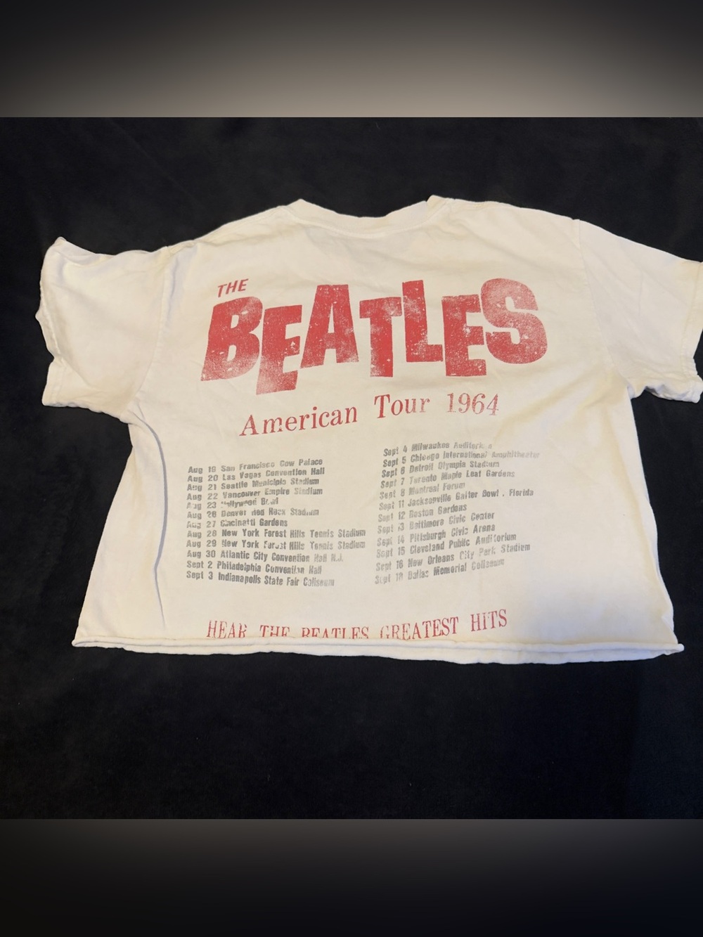 The Beatles White Band Graphic Kids Tee with Red & Blue Print - Picture 2 of 2